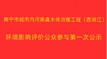 嘉峪关市城市内河黑臭水体治理工程（西明江）项目 环境影响评价公家参加第一次公示